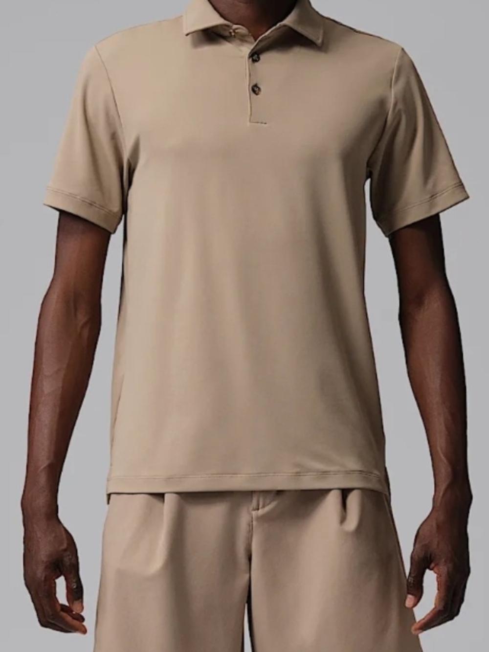 Jordan Mens Polo Shirt Khaki